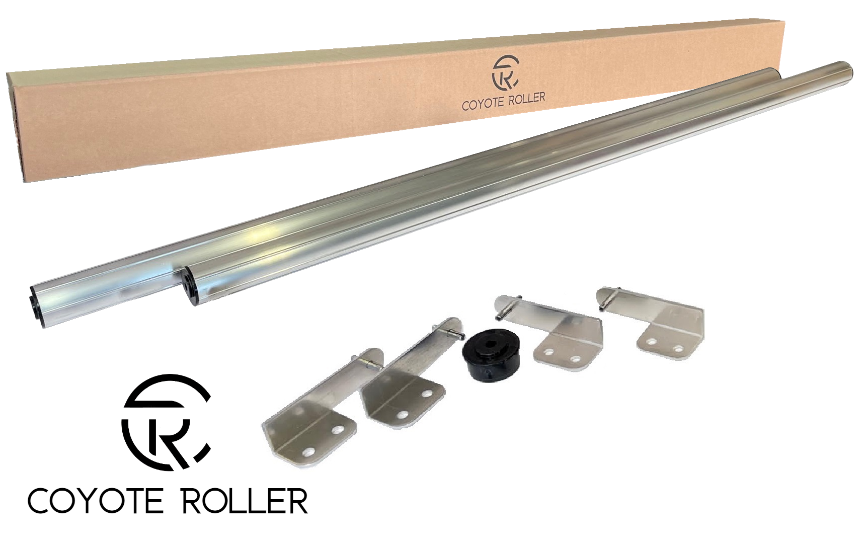 28 Foot Fence Coyote Roller Kit- <br> 7 Rollers, 9 Brackets, 2 End Caps